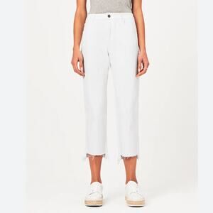 DL1961 Womens Patti High Rise Straight Jeans Donovan White Cotton Stretch 29